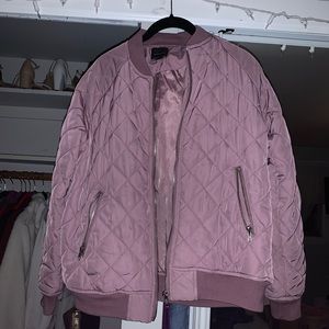 purple bomber jacket